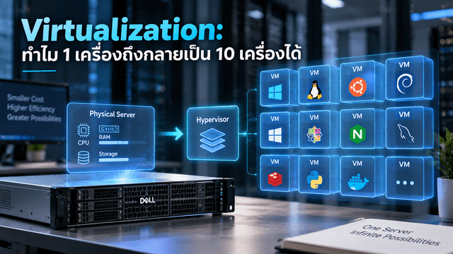 Virtualization: ทำไม 1 เครื่องถึงกลายเป็น 10 เครื่องได้