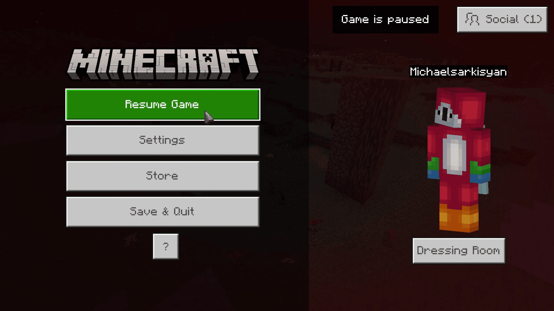 Mighty Mike Plays Minecraft main menu