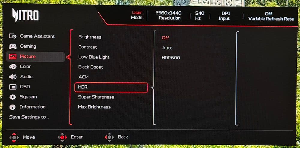 Acer Nitro XV273U F5