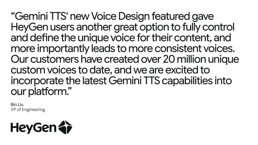 a quote from Bin Liu, VP of Engineering for Hygen