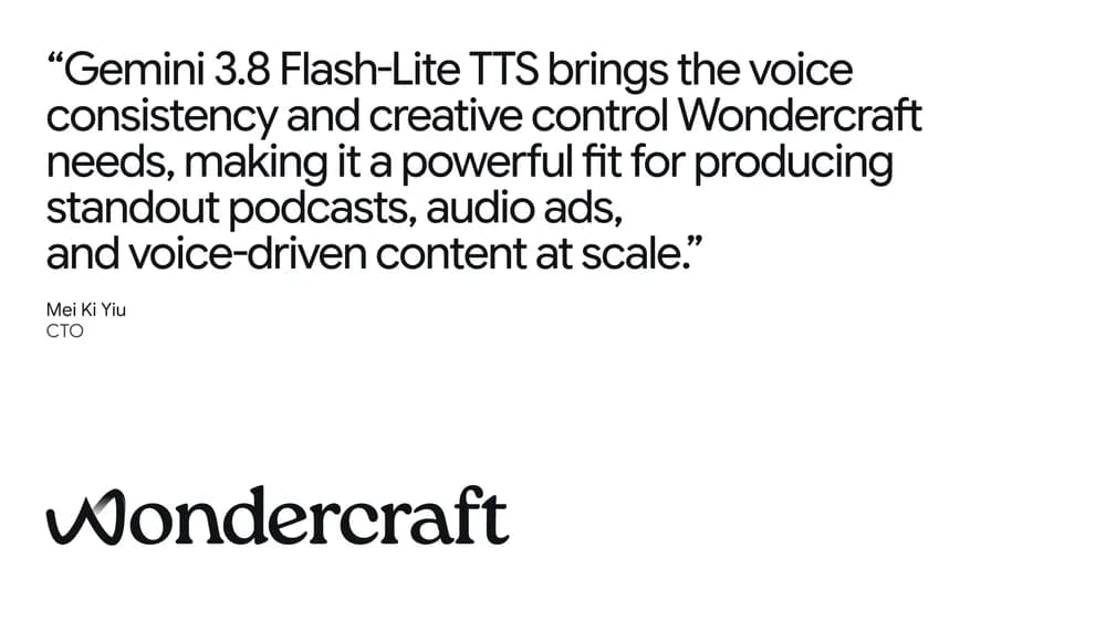 quote from Mei Ki Yiu, CTO of Wondercraft