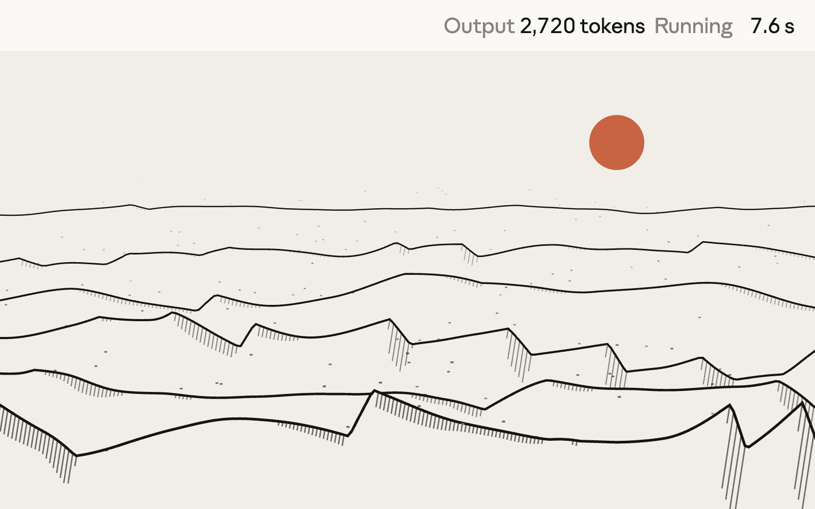 The latest model writing a sand dunes program, then running it.