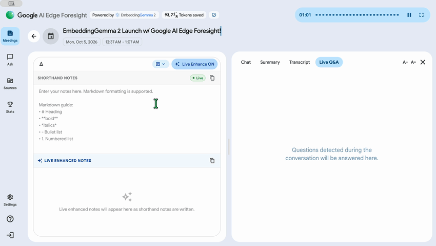 Google เปิดตัว AI Edge Foresight บน Mac จดบันทึกอัจฉริยะแบบออฟไลน์