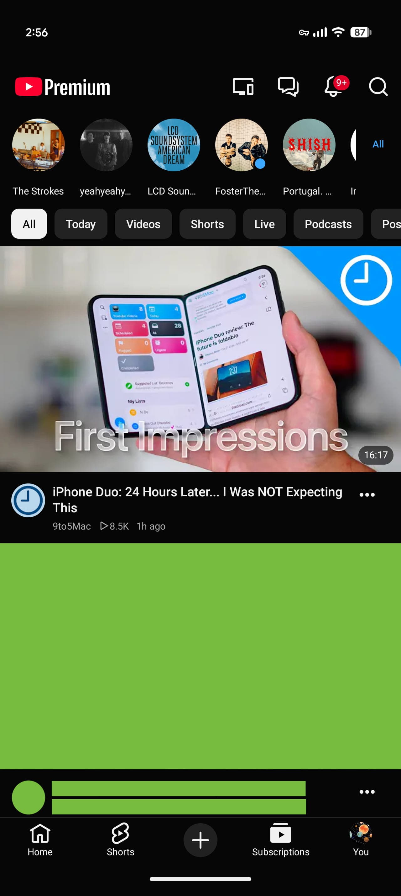 YouTube ย้ายแท็บ Subscriptions ออกจากแถบด้านล่างบนมือถือ