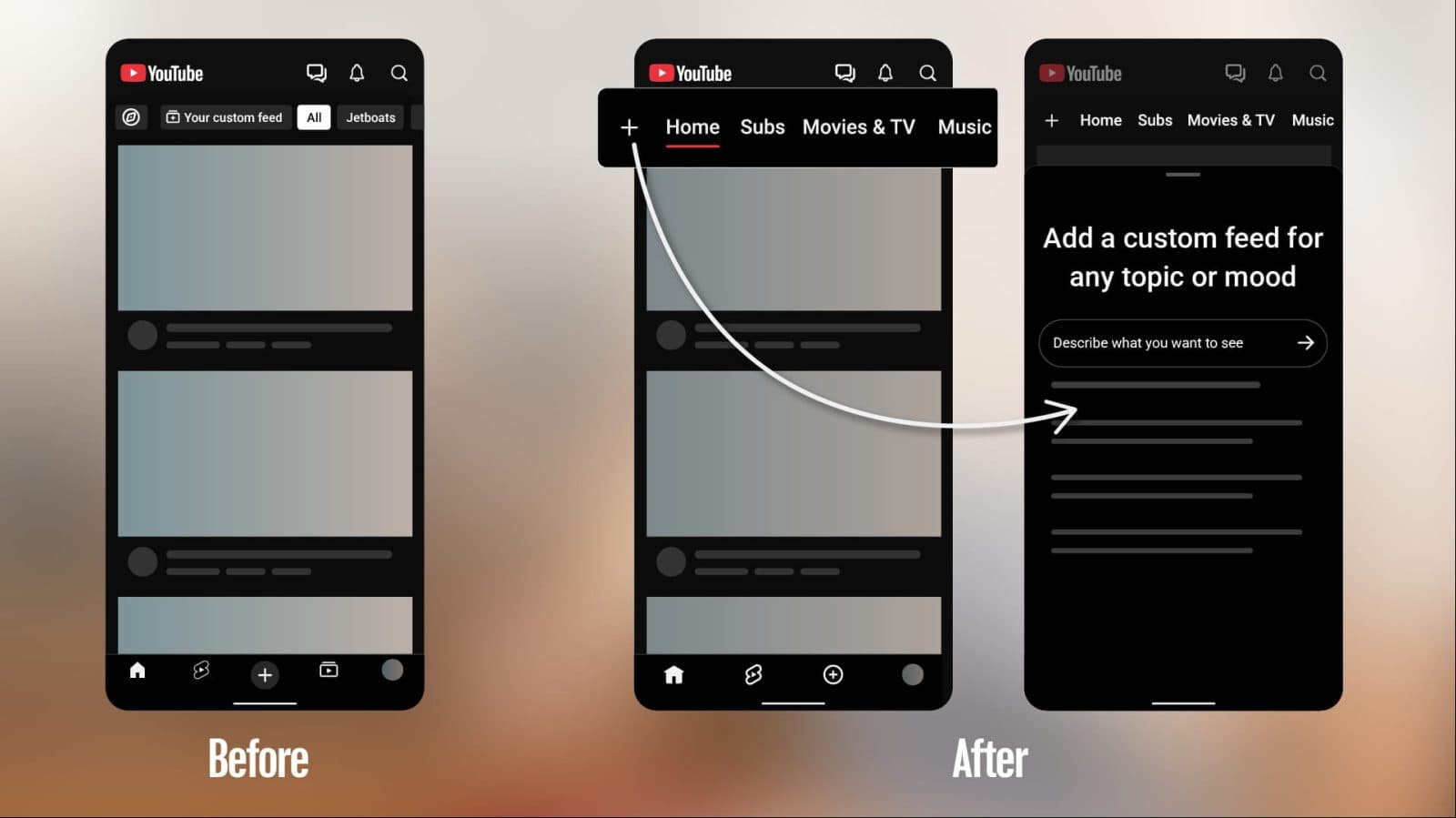 YouTube ย้ายแท็บ Subscriptions ออกจากแถบด้านล่างบนมือถือ
