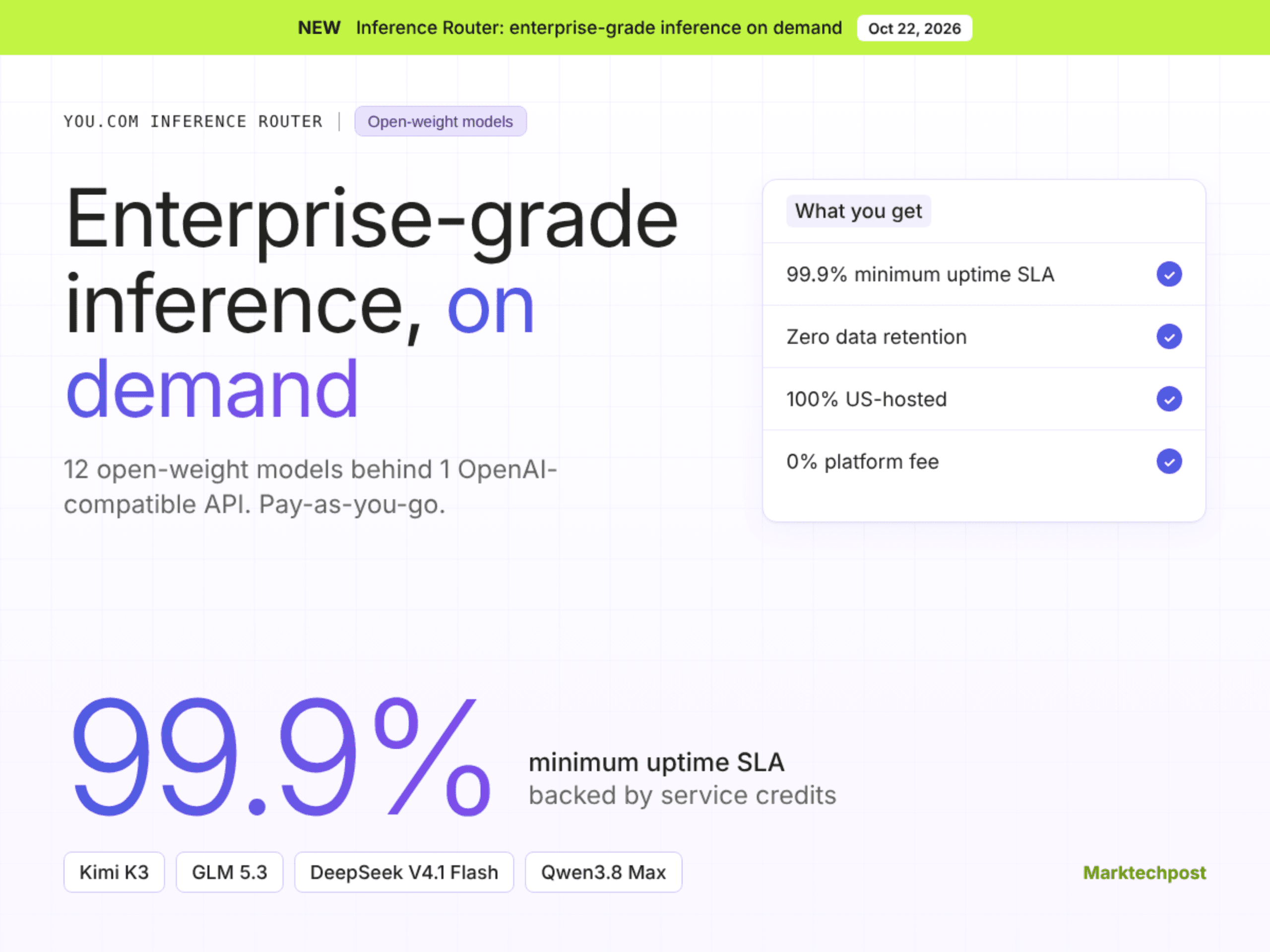 You.com เปิดตัว Inference Router สำหรับ 12 โมเดล Open-Weight