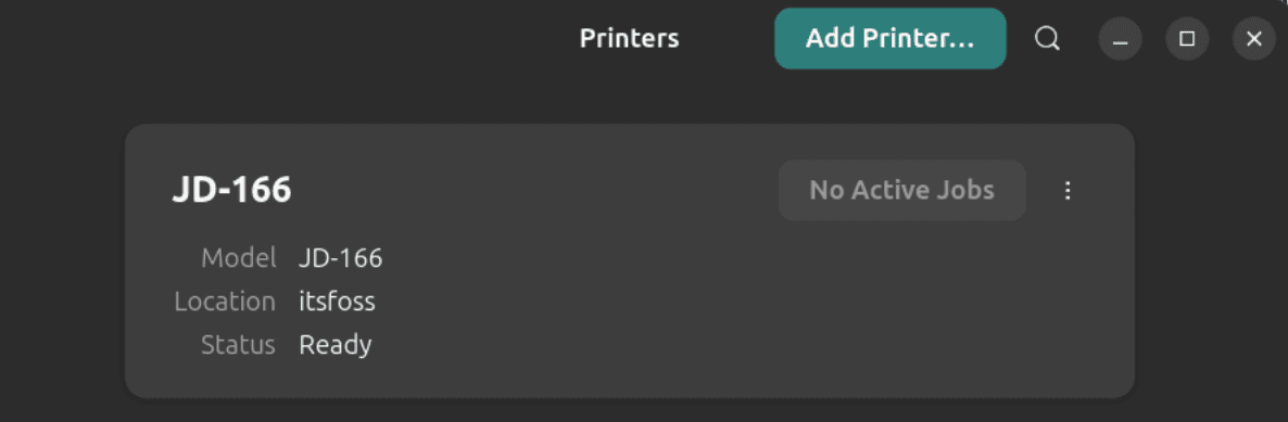 Jadens JD166 printer in Ubuntu